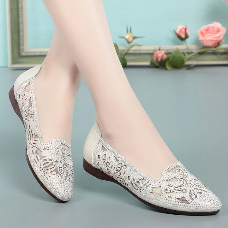 Women's Soft Low-cut Bottom Flat Hollowed Breathable Sandals