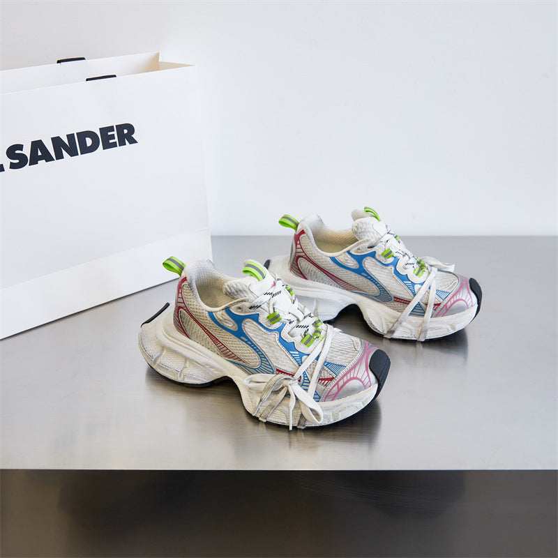 Women's & Men's Generation Dad Couple Retro Distressed Fashion Sneakers