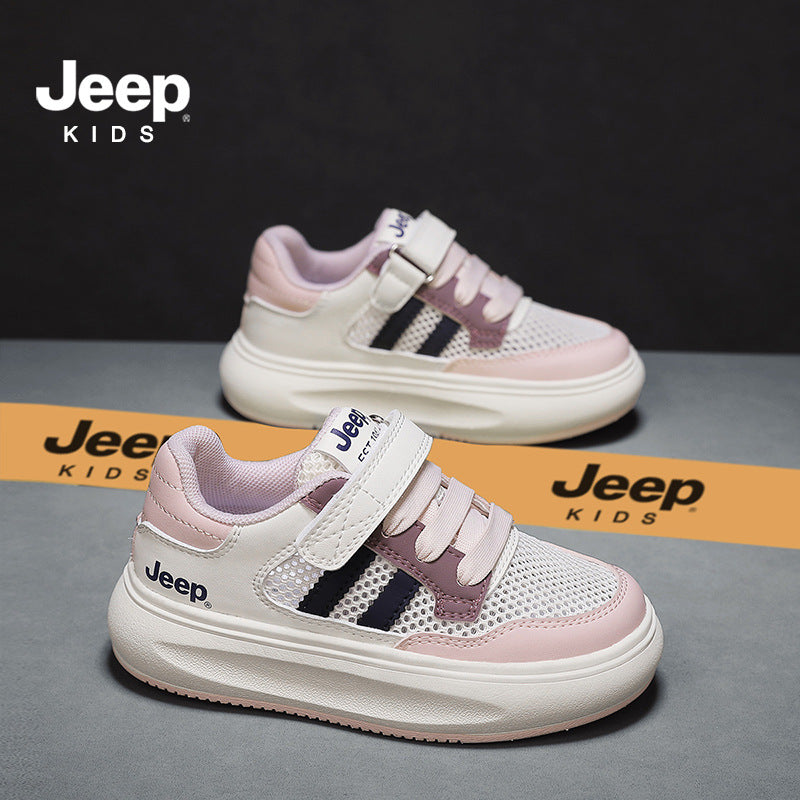 Children's Comfortable Lightweight Boy's Breathable Mesh White Kid's Sneakers