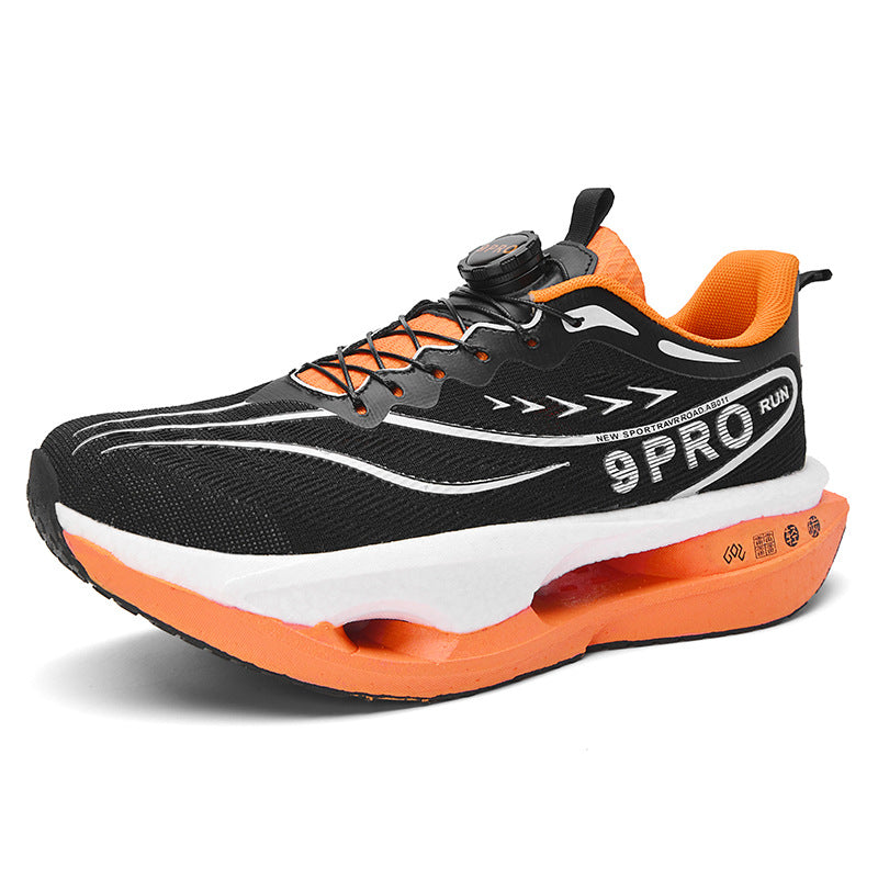 Carbon Plate Running Rotating Button Sports Shock Sneakers
