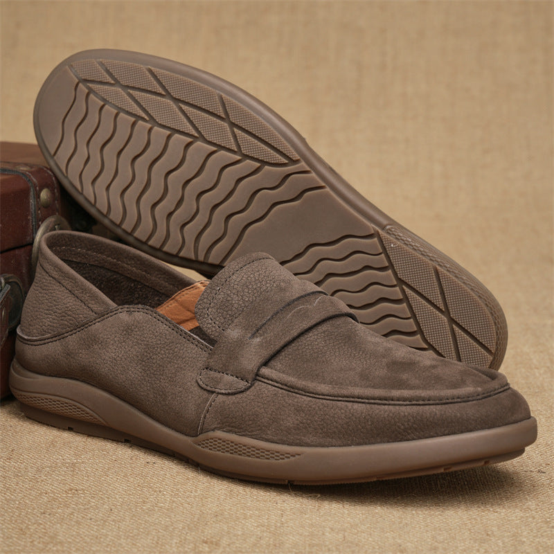 Men's Listed Summer Tide Genuine Slip-on Lofter Soft Bottom Men's Shoes