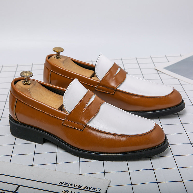 Men's Office Formal Plus Size Black White Leather Shoes