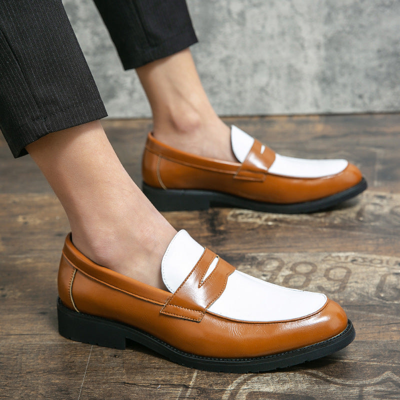 Men's Office Formal Plus Size Black White Leather Shoes