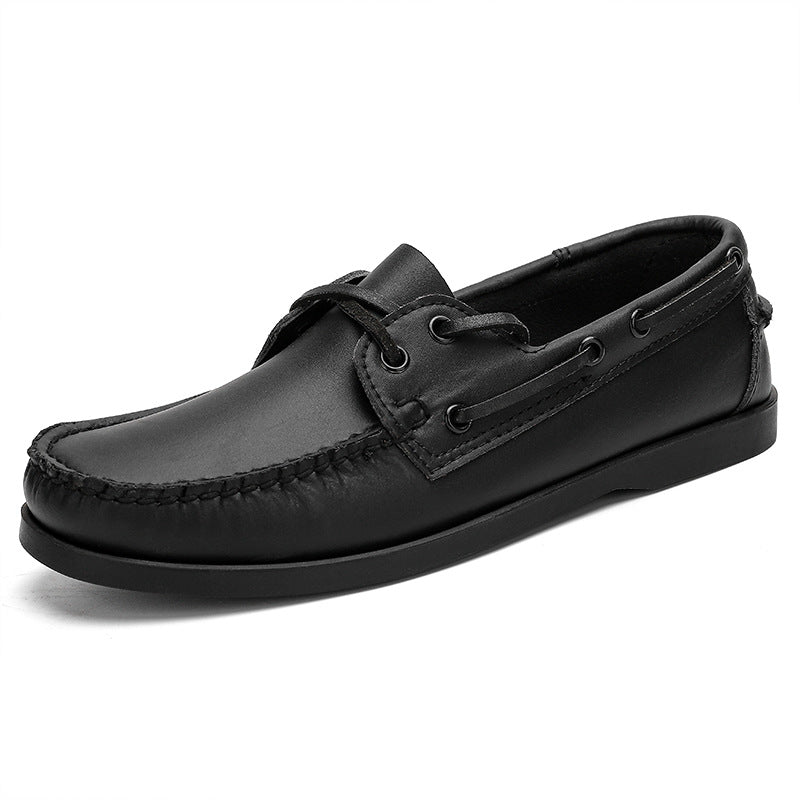 Men's Plus Size Boat Korean Fashionable Driving Leather Shoes