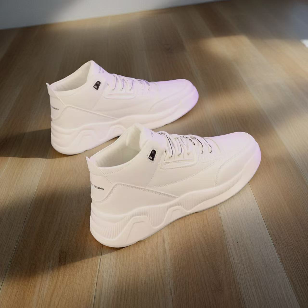 Classy Board Korean Elevator Green White Casual Shoes