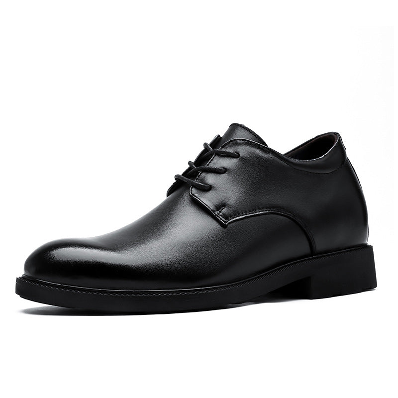 Men's Invisible Inner Height Increasing Formal Wear British Plus Size Cowhide Men's Shoes