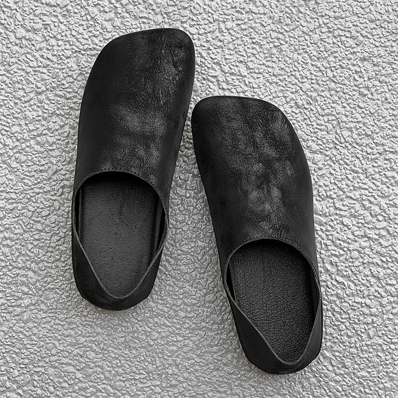 Style Fashionable Closed Toe Half Slip-on Sandals