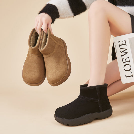 Integrated Middle Lamb Home Thick Warm Snow Boots