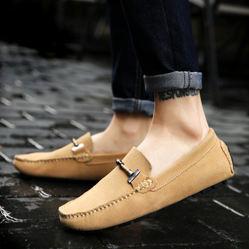 Men's Korean Style Plus Size Doug Lazy Leather Shoes