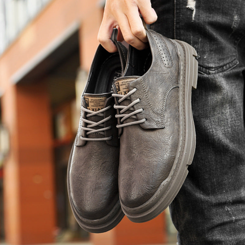Men's Korean Style Versatile Black Spring Outdoor Men's Casual Shoes