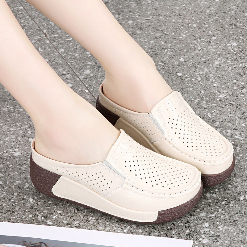 Women's Bottom Toe Cap Half Summer Outdoor Breathable Slippers