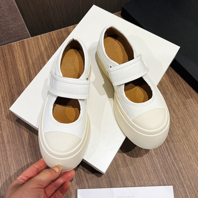 Women's Retro Easy Matching Big Head Small Men's Shoes