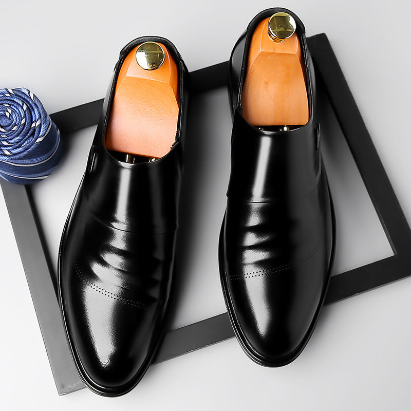Men's Cowhide Business Formal Soft British Leather Shoes