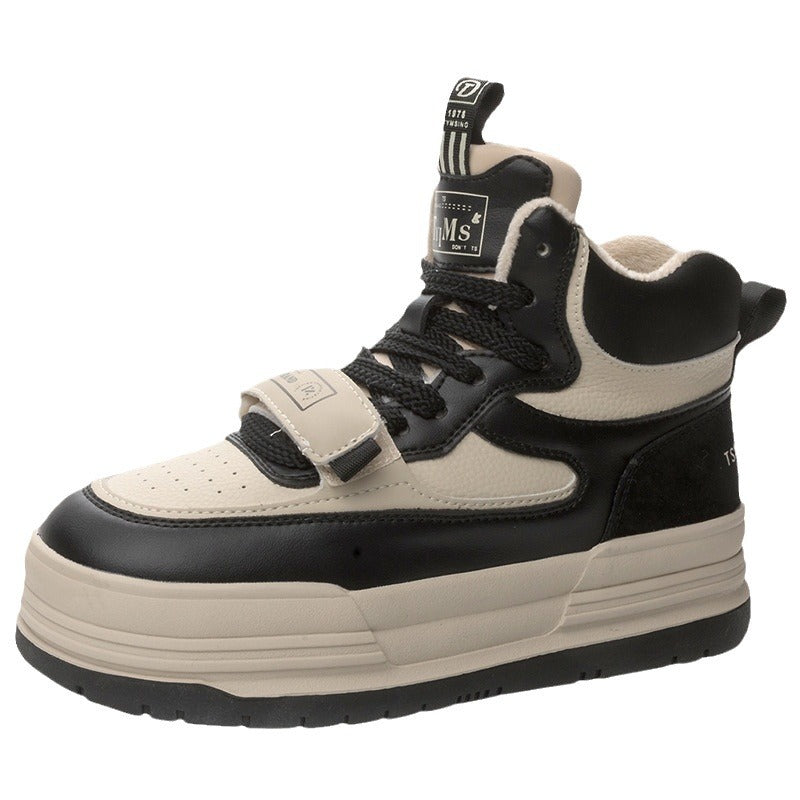 Women's Thick Fleece Warm Genuine High Board Women's Shoes