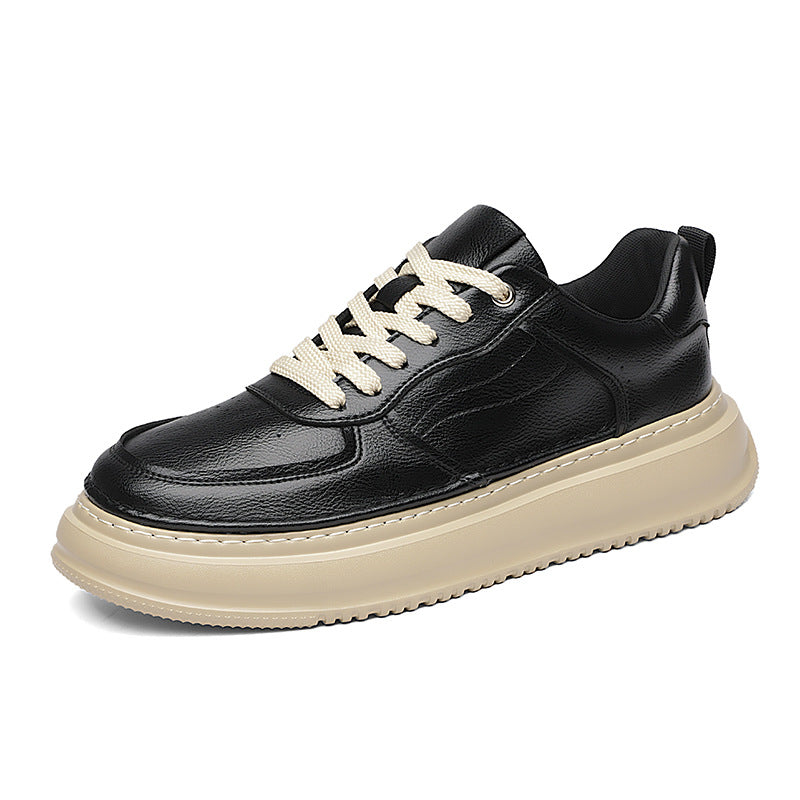 Men's Platform Lightweight Sports Retro Fashion Trendy Leather Shoes