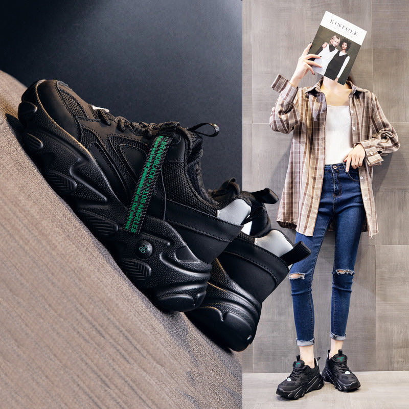 Women's Korean Style Versatile Thick Bottom Breathable Sneakers