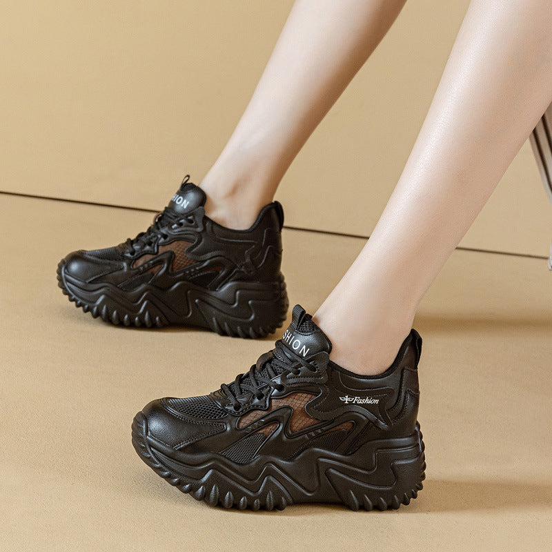 Women's Height Increasing Insole Dad Feet Small Platform Thin Women's Casual Shoes