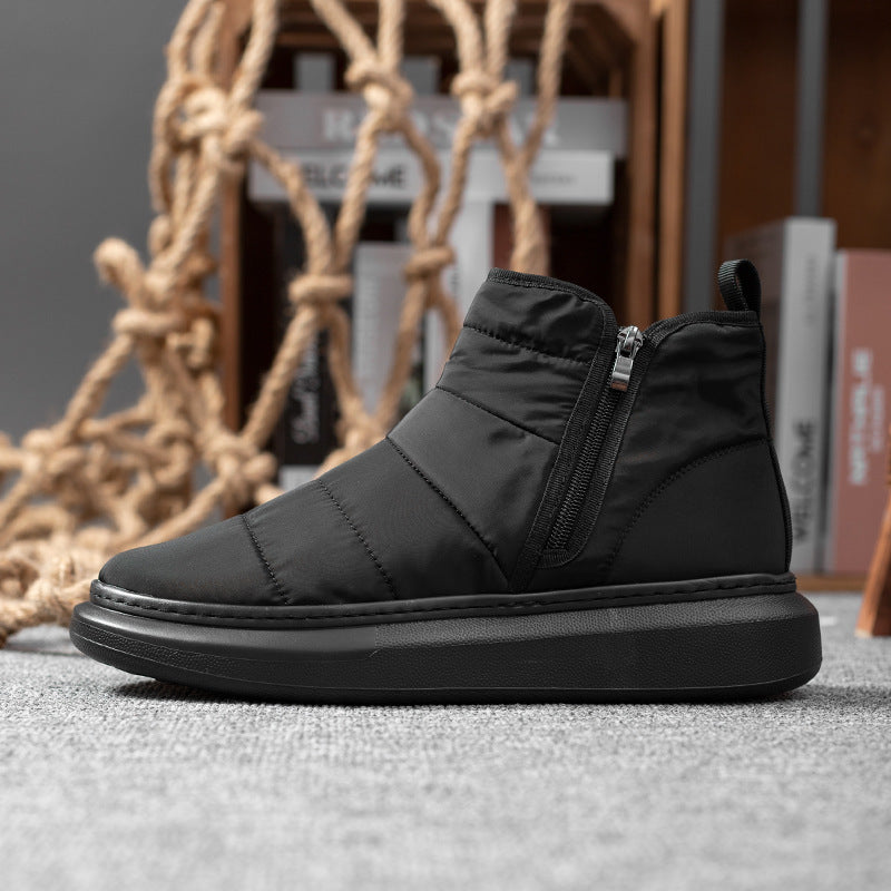 Versatile Down Fleece-lined Warm Trendy Fashion Men's Shoes