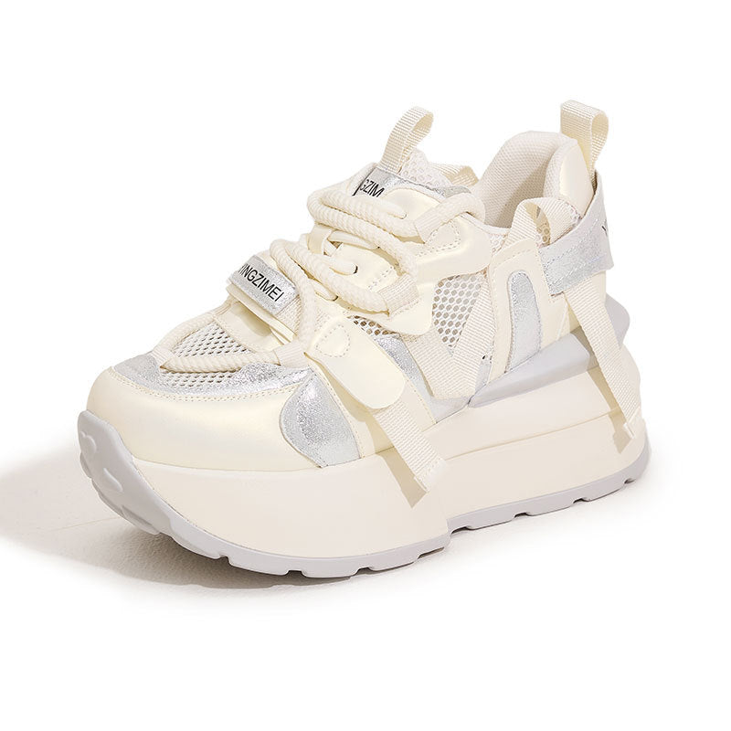 Women's Summer Muffin Height Increasing Versatile Hollow Sneakers