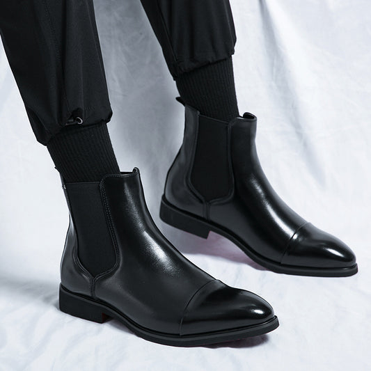 Men's Keep Warm Fashion Trends Pointed Sleeve Leather Shoes