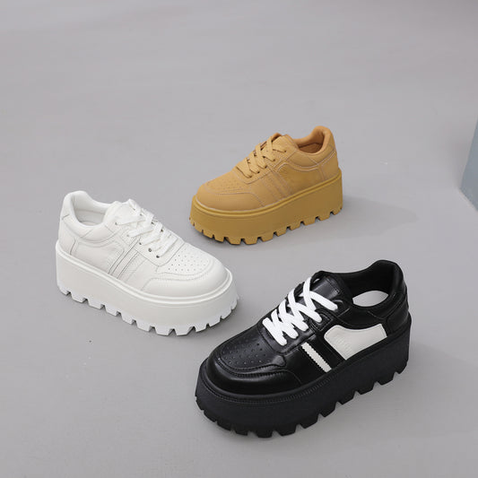 Niche Retro Thick Bottom Small Man Casual Shoes