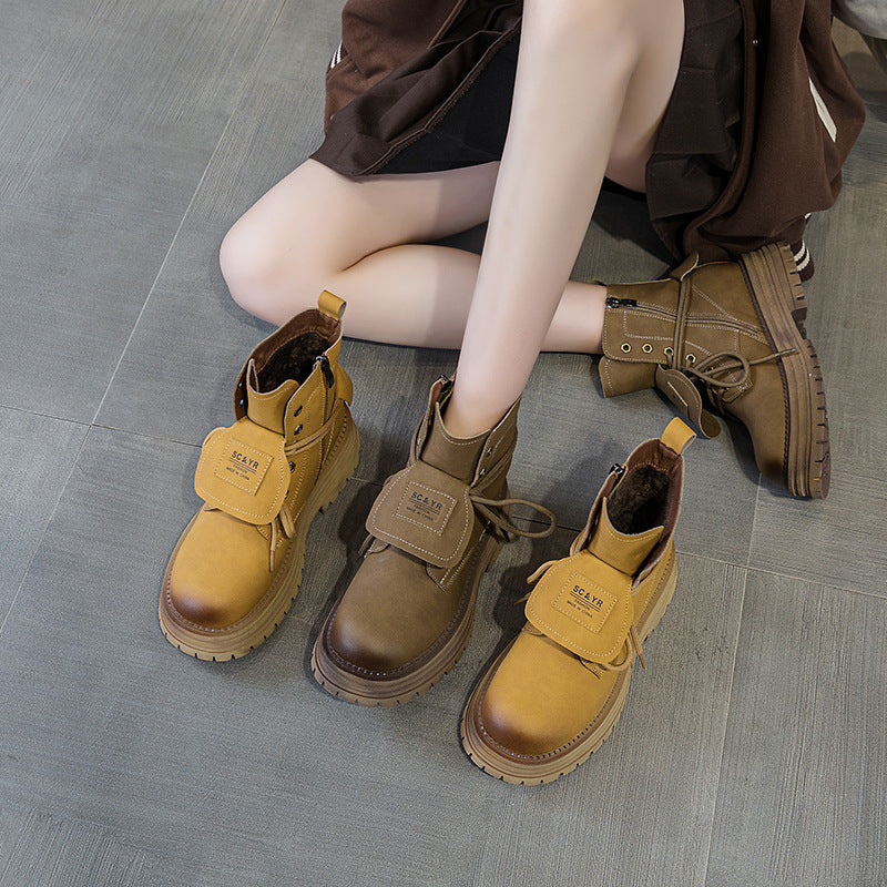 Women's Simple Versatile Booties Tourist Mountaineering Small Women's Casual Shoes