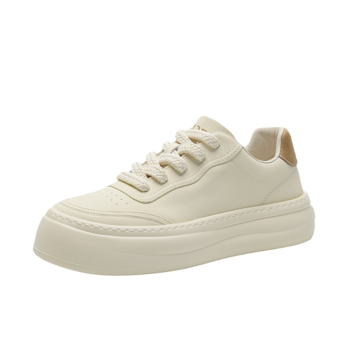 Men's White Versatile Breathable Platform Lightweight Trendy Casual Shoes