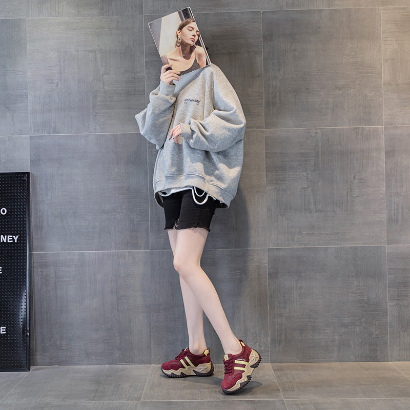 Women's Retro Style Soft Bottom Platform Women's Casual Shoes