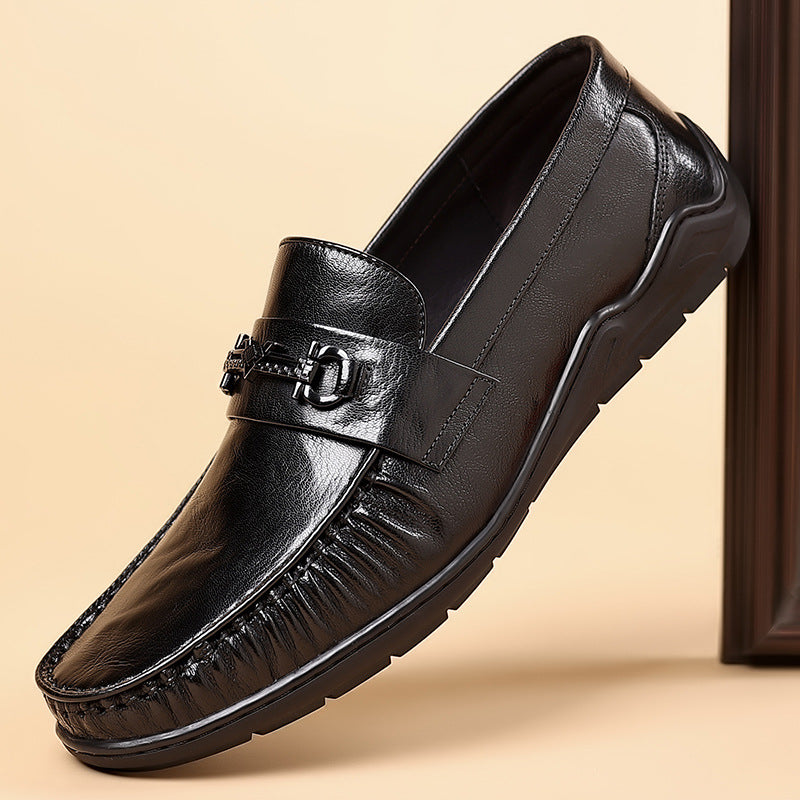Men's Sheepskin Summer Buckle Fashion Comfortable Slip-on Loafers