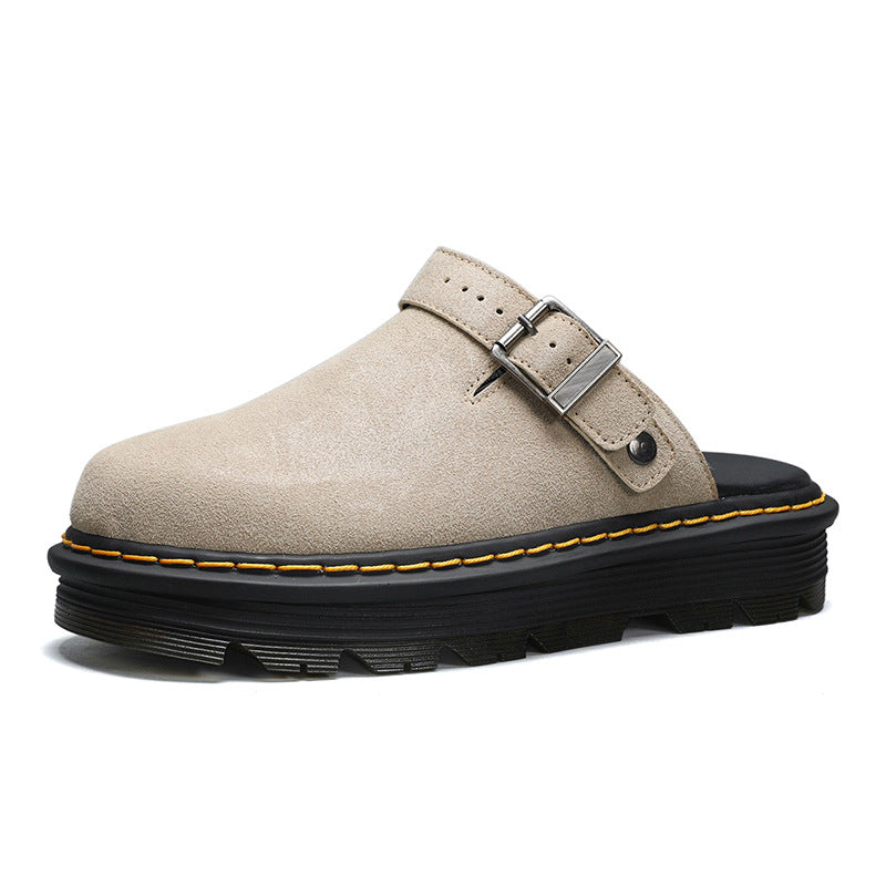 Women's & Men's Slip-on Suede Toe Cap Mules Fashion Sandals