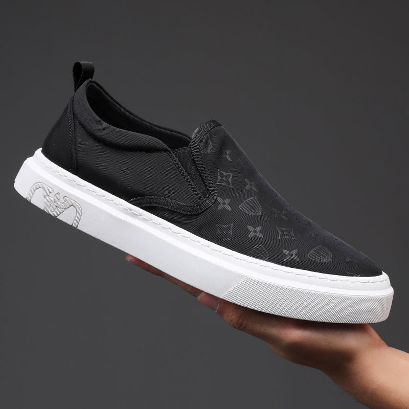 Men's Breathable Ice Silk Cloth Slip-on Lofter Canvas Shoes