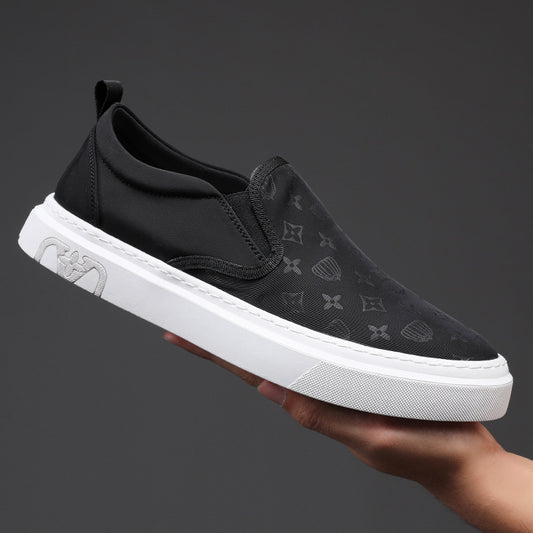 Men's Breathable Ice Silk Cloth Slip-on Lofter Canvas Shoes