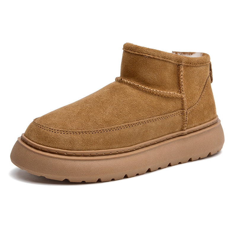 Women's Sheepskin Fur For Winter Fleece-lined Thickened Snow Boots