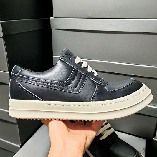 Men's Trendy Napa Calfskin Big Hook Platform Casual Shoes