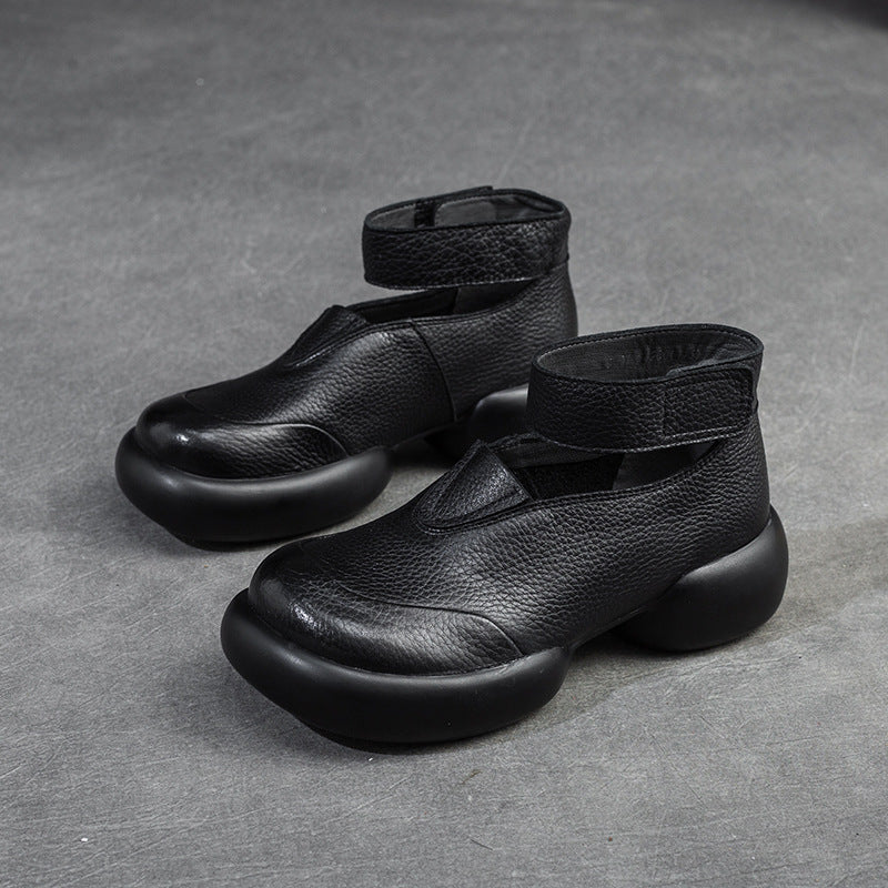 Women's Round Head Thick Bottom Classy Hepburn Casual Shoes