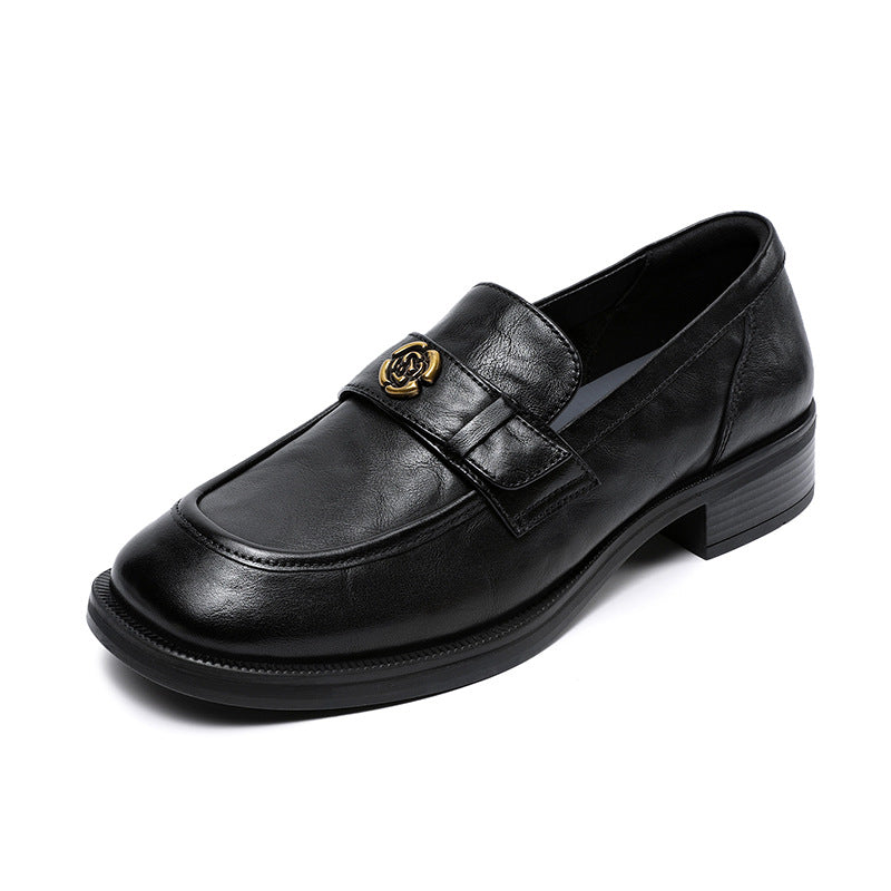 Women's French Spring Thin Camellia Commuter Low Loafers