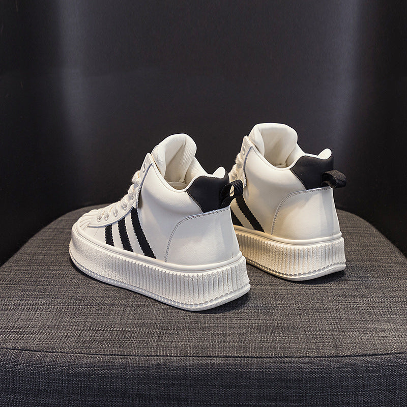 Women's Elevator White Sports Korean Style Fashion Casual Shoes