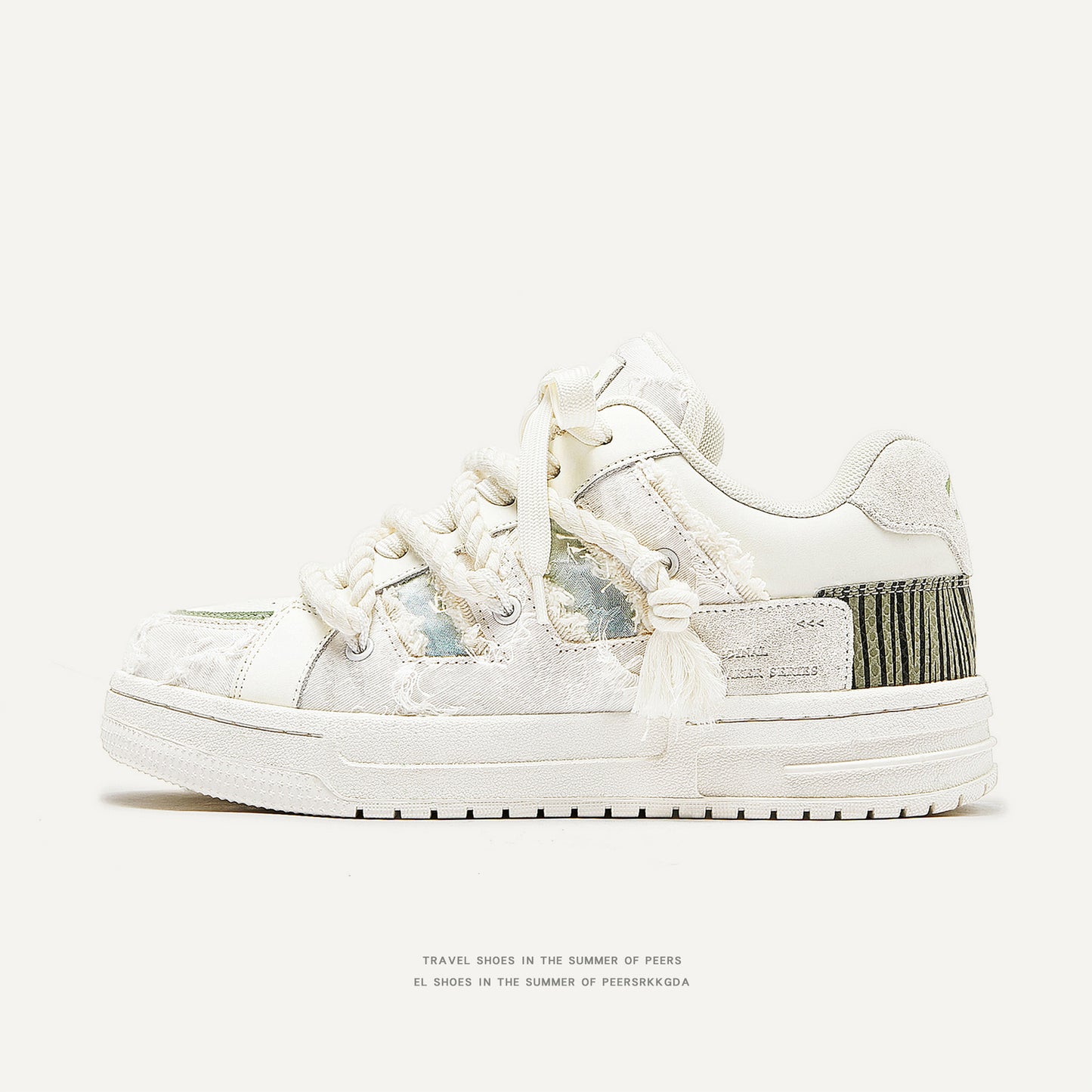 Women's & Men's Destroy Aesthetics Series White Bread Trendy Sneakers