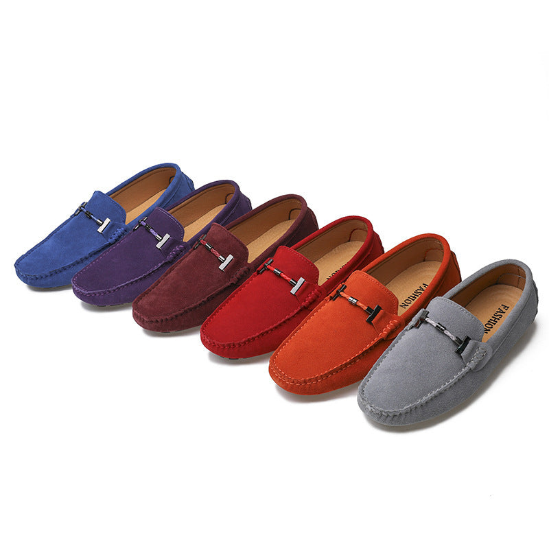Men's Korean Style Plus Size Doug Lazy Leather Shoes