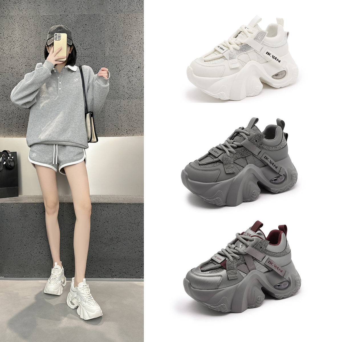 Graceful Versatile Women's Dad Breathable Sports Casual Shoes