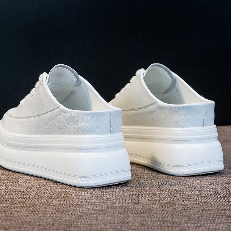 Women's Hidden Platform Genuine Slimming Small Casual Shoes