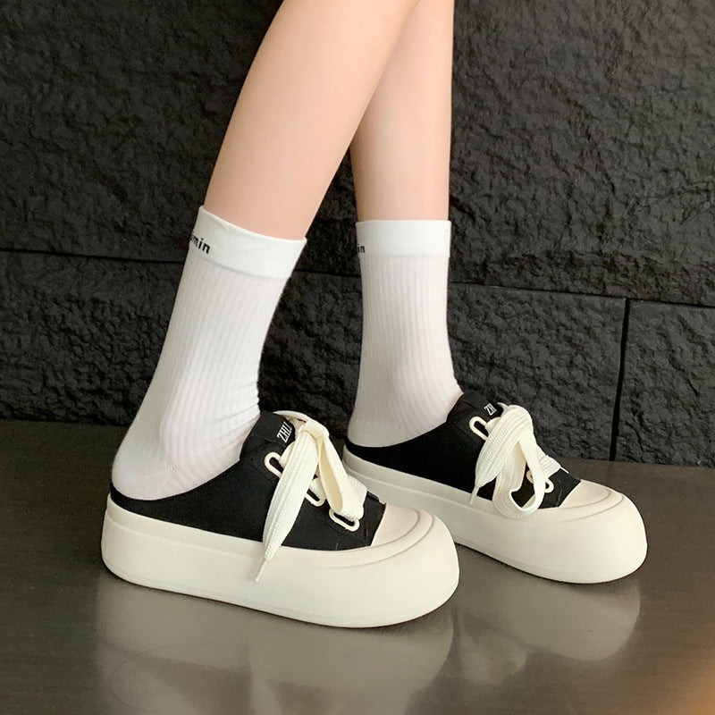 Slip-on Thick Bottom Big Head Ugly Sandals