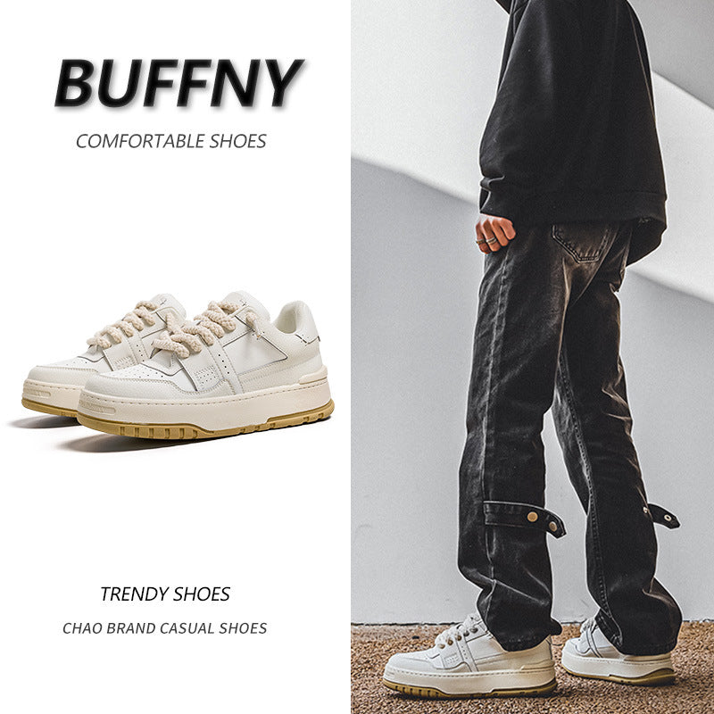 Men's Spring Platform Trendy Retro Pang Ding Height Men's Board Shoes