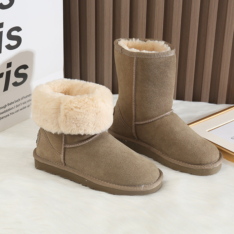 Women's Wedding Winter Thickened Fleece-lined Life Insulated Snow Boots