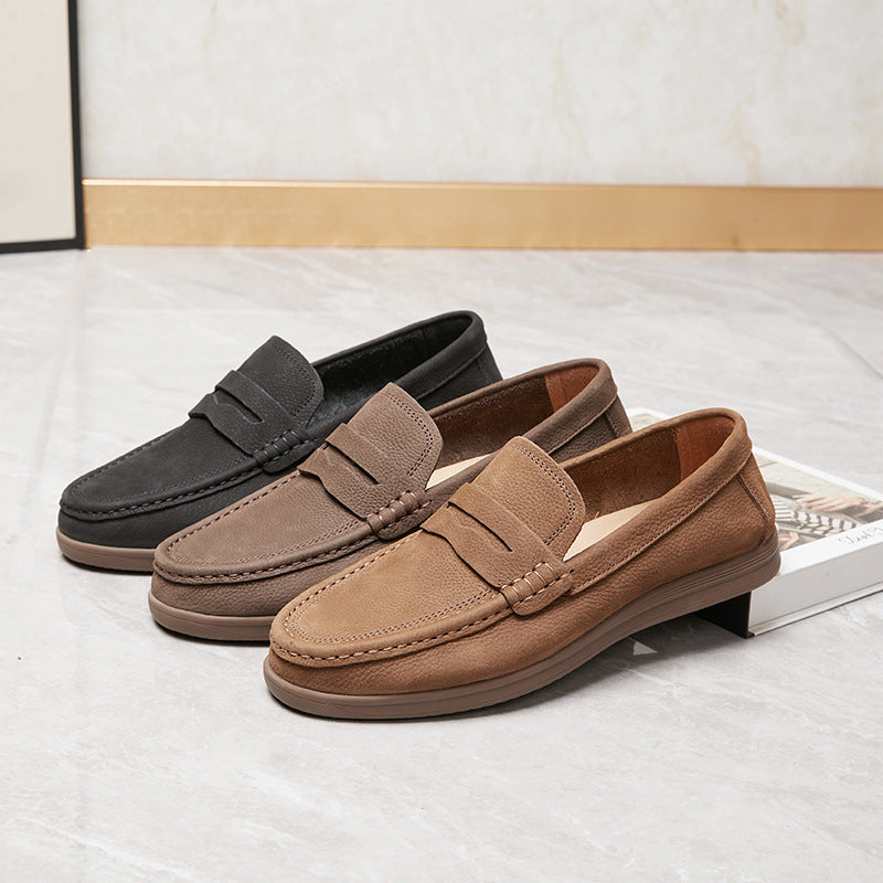 Men's Tendon Bottom Matte Cowhide Spring Comfortable Men's Casual Shoes