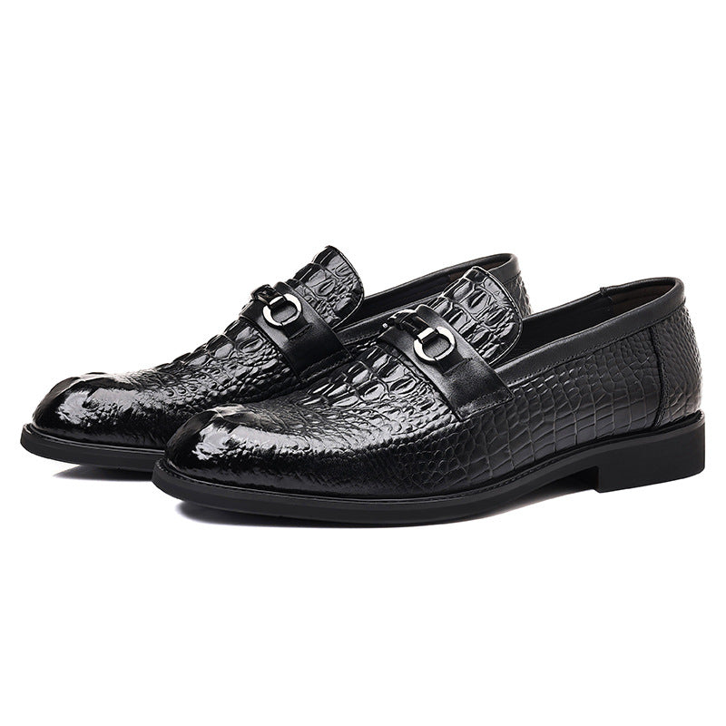 Men's Spring First Layer Cowhide Business Formal Leather Shoes