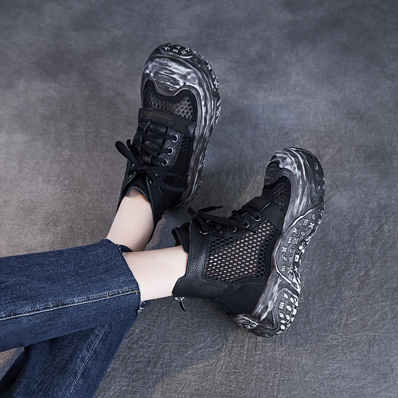 Women's Retro Ankle Genuine Thick Bottom Breathable Boots