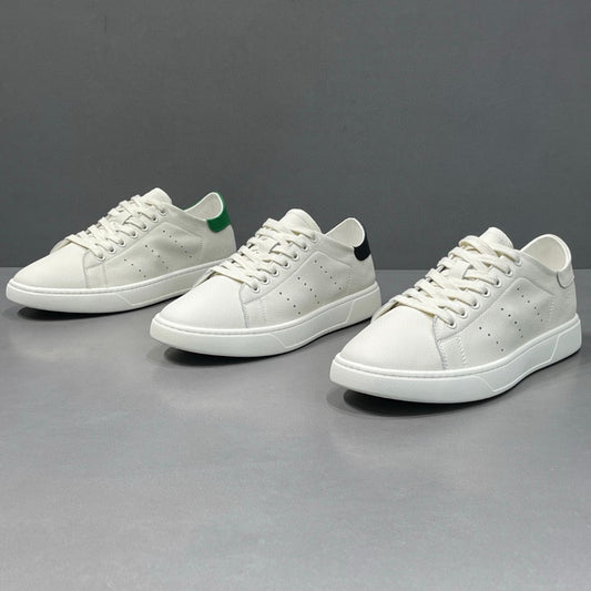 Casual Men's White Fashionable Simple Trendy Men's Board Shoes