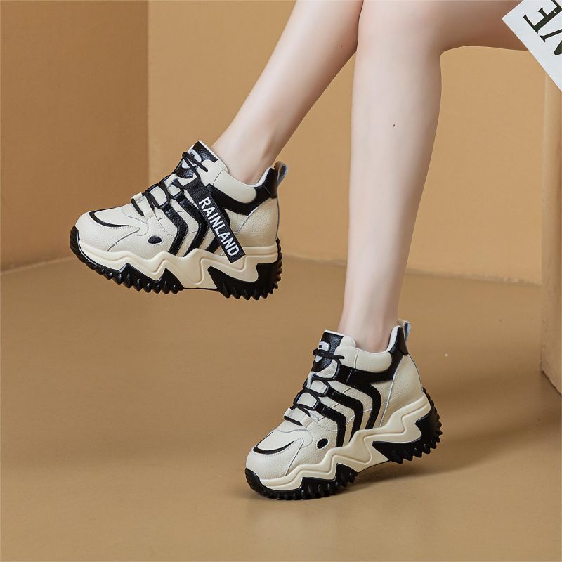 Women's Genuine Platform Dad Mesh Breathable Sports Heels