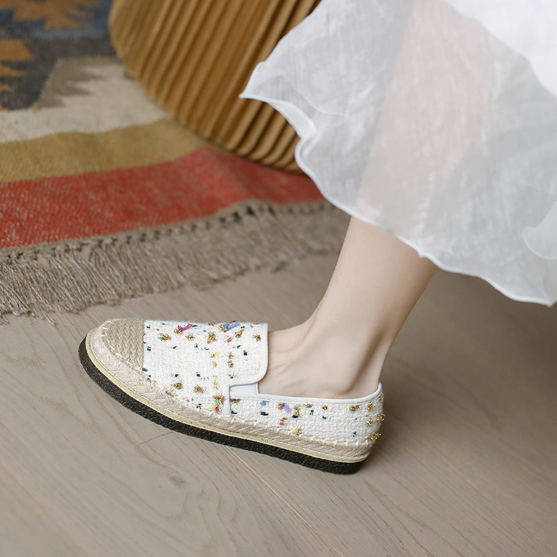 Women's Ramie Sole Classic Style Vintage Weave Women's Casual Shoes